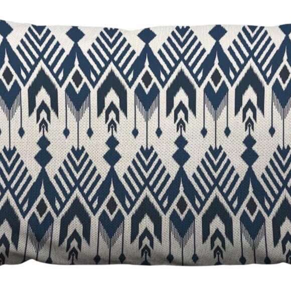 Other | Navy Blue Aztec Throw Pillow Cover Seamless Pattern Design For ...